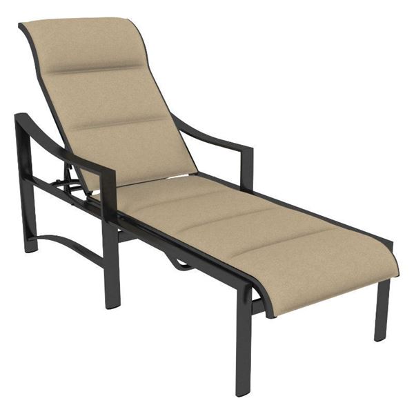 Tropitone Kenzo Padded Sling Chaise Lounge with Commercial Aluminum Frame - 29.5 lbs.