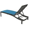 Tropione KOR Armless Padded Sling Chaise Lounge with Stackable Commercial-Grade Frame - 27.5 lbs.