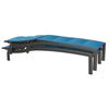 Tropione KOR Armless Padded Sling Chaise Lounge with Stackable Commercial-Grade Frame - 27.5 lbs.
