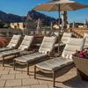Tropione KOR Armless Padded Sling Chaise Lounge with Stackable Commercial-Grade Frame - 27.5 lbs.
