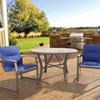 Tropitone MainSail Padded Sling Chaise Lounge with Stackable Commercial Aluminum Frame - 28 lbs.