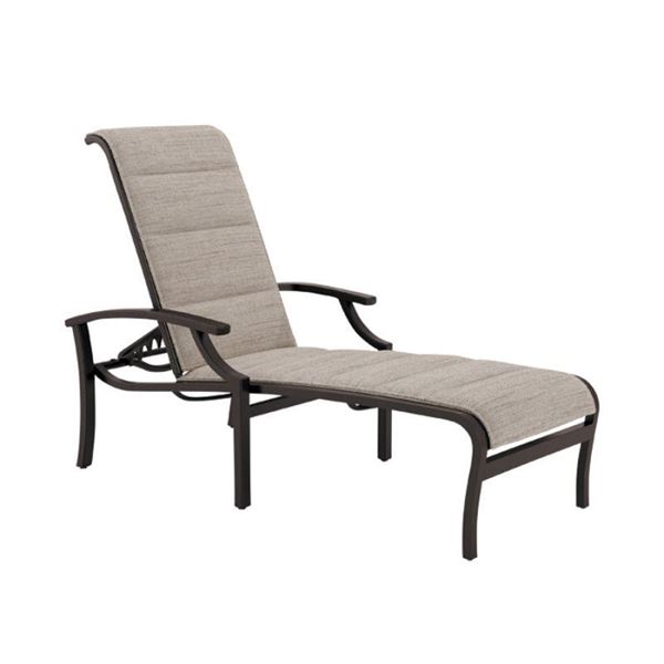 Tropitone Marconi Padded Sling Chaise Lounge with Powder-coated Aluminum Frame - 30.5 lbs.