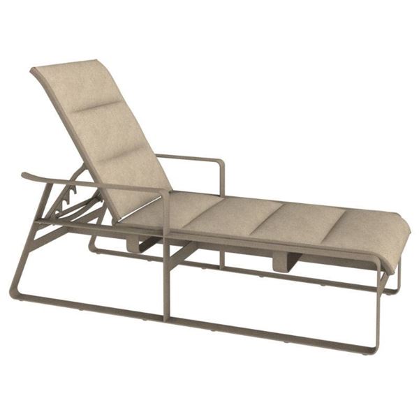 Tropitone Samba Padded Sling Chaise Lounge with Commercial-Grade Aluminum Frame - 49.5 lbs.