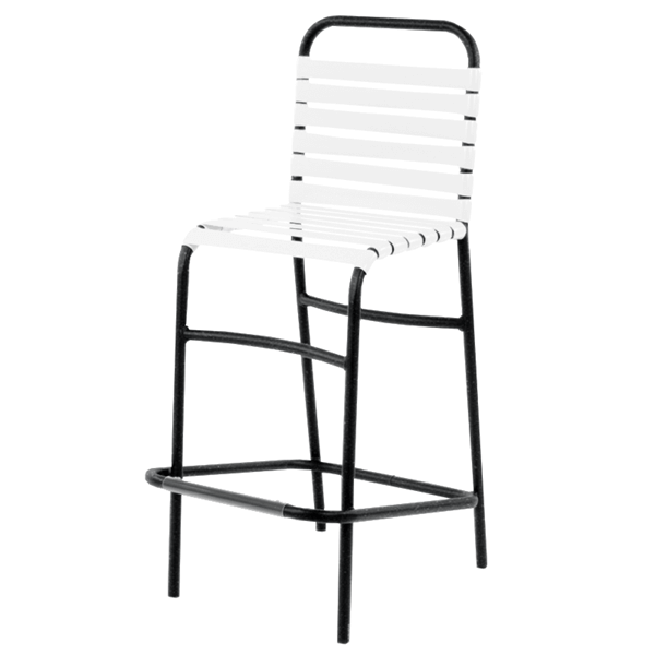 Sanibel Vinyl Strap Barstool with Aluminum Frame - 17 lbs.