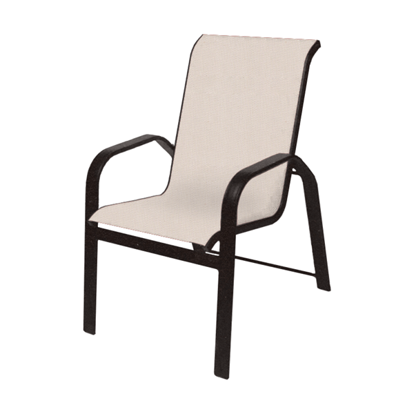 Maya Sling Stackable Dining Chair with Aluminum Frame - 14 lbs.