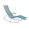 Ledge Lounger Playnk Chaise Lounge with Resin Slats and Bamboo Armrests - 30 lbs.