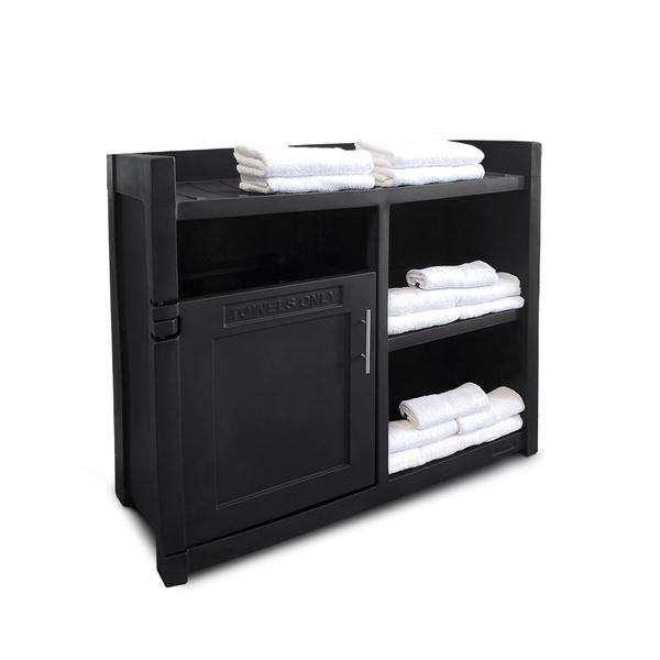 Fairfield Towel Valet and Storage Unit - Black