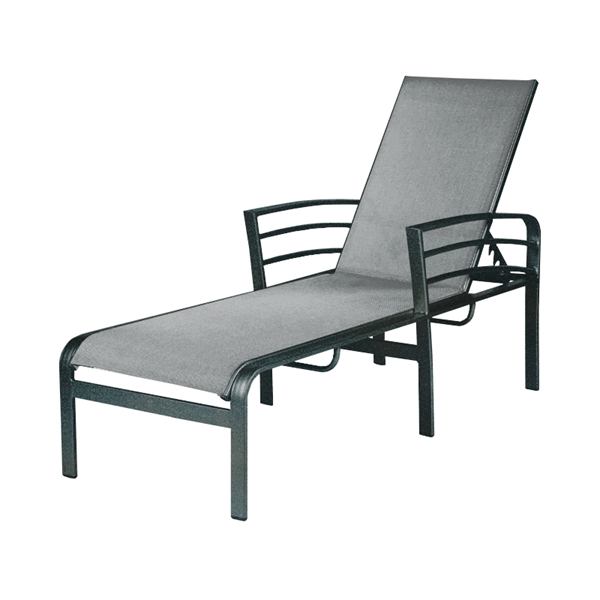 Skyway Chaise Lounge with Arms Fabric Sling with Aluminum Frame