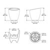 Modesto 30" Round Planter with Double-Wall Design and Polyethylene Frame - 32 lbs.