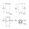 Modesto 42" Tall Planter with Double-Wall Polyethylene Frame - 23 lbs.