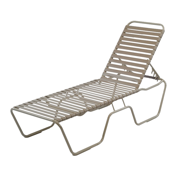 St. Maarten Chaise Lounge Vinyl Straps with Aluminum Frame