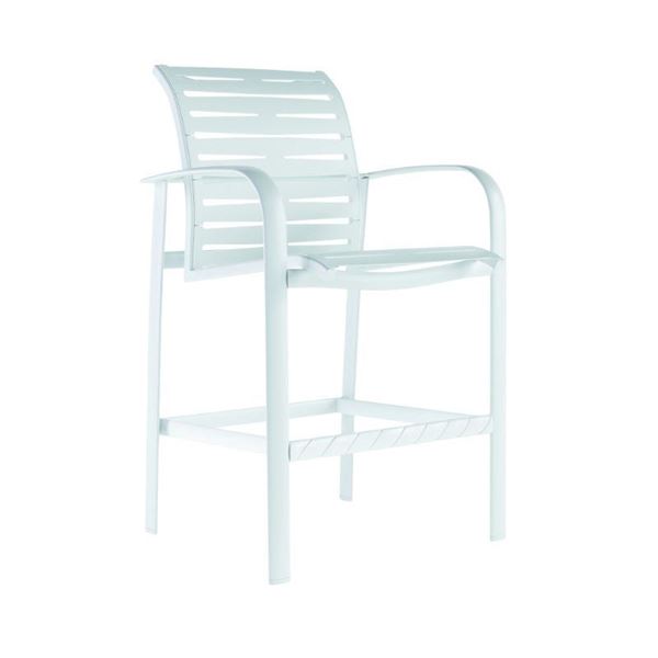 Laguna Beach EZ-Span Vinyl Strap Bar Stool in Ribbon and Wave Segments - 22 lbs.