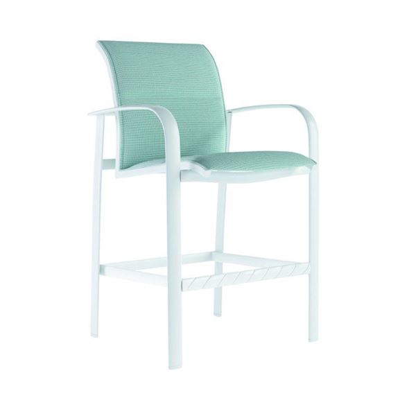 Laguna Beach Padded Sling Bar Stool with Commercial-Grade Aluminum Frame - 21.5 lbs.