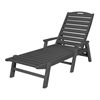 Polywood Nautical Recycled Plastic Chaise Lounge With Arms