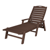 Polywood Nautical Recycled Plastic Chaise Lounge With Arms