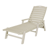 Polywood Nautical Recycled Plastic Chaise Lounge With Arms