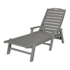 Polywood Nautical Recycled Plastic Chaise Lounge With Arms