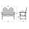 Polywood Adirondack Bench 48 Inch Recycled Plastic