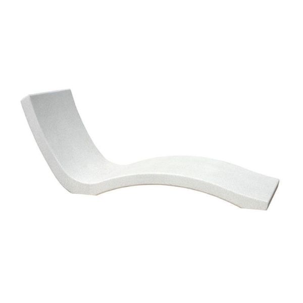 Concrete Wave Chaise Lounge with Reinforced Rebar Frame and Surface Finish Options - 1430 lbs.