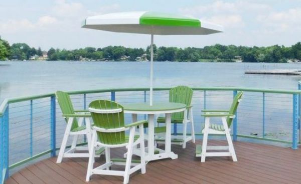 Umbrella 6 foot Round Pinwheel Fiberglass Top