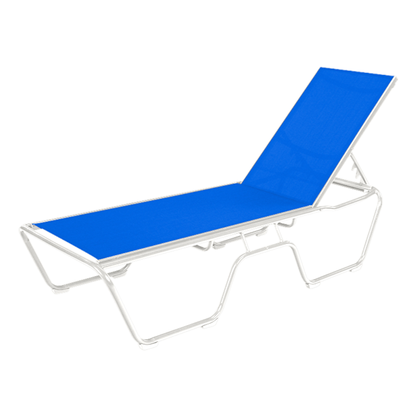 St. Maarten Chaise Lounge Sling with Stackable Aluminum Frame, 20 lbs.