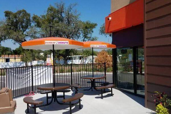 6 Foot Valance Octagon Fiberglass Umbrella