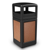 42 Gallon Stone Tec Commercial Square Plastic Trash Receptacle With Dome Lid