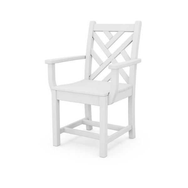  Polywood Chippendale Armchair WHT
