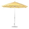 11 Foot Octagonal Fiberglass Market Umbrella with Marine Grade Fabric with Crank Lift