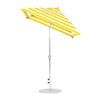 6.5 Foot Square Fiberglass Market Umbrella with Auto Tilt Crank, Marine Grade Fabric