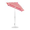 6.5 Foot Square Fiberglass Market Umbrella with Auto Tilt Crank, Marine Grade Fabric