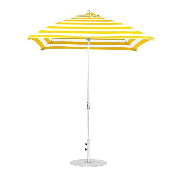 7.5 Foot Square Fiberglass Market Umbrella with Marine Grade Fabric and Crank Lift System