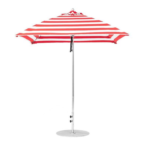 7.5 Foot Square Fiberglass Market Umbrella with Marine Grade Fabric