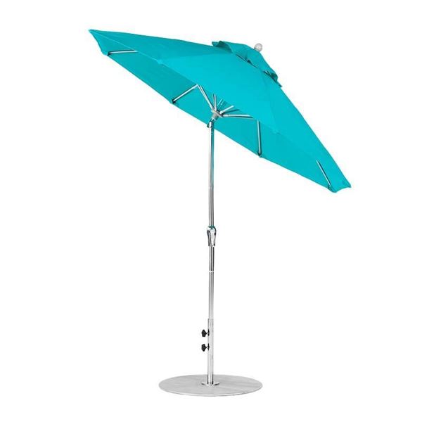 7.5 Foot Octagonal Fiberglass Market Umbrella with Auto Tilt and Crank