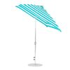 7.5 Foot Square Fiberglass Market Umbrella with Marine Grade Fabric and Auto Tilt with Crank Lift System