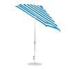 7.5 Foot Square Fiberglass Market Umbrella with Marine Grade Fabric and Auto Tilt with Crank Lift System