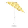 7.5 Foot Square Fiberglass Market Umbrella with Marine Grade Fabric and Auto Tilt with Crank Lift System