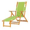 Oak Wood Beach Chair with Footrest