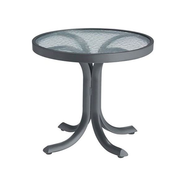 20" Round Acrylic Pedestal Side Table
