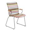 Ledge Lounger Playnk Dining Chair with Bamboo Armrests and Powder-Coated Metal Frame - 18 lbs.