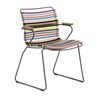 Ledge Lounger Playnk Dining Chair with Bamboo Armrests and Powder-Coated Metal Frame - 18 lbs.