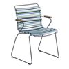 Ledge Lounger Playnk Dining Chair with Bamboo Armrests and Powder-Coated Metal Frame - 18 lbs.
