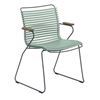 Ledge Lounger Playnk Dining Chair with Bamboo Armrests and Powder-Coated Metal Frame - 18 lbs.
