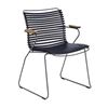 Ledge Lounger Playnk Dining Chair with Bamboo Armrests and Powder-Coated Metal Frame - 18 lbs.