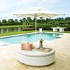 Ledge Lounger Polyethylene Round Sunbed With Cushion