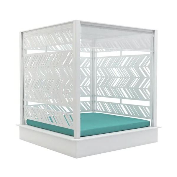 Ledge Lounger Polyethylene Square Daybed Cabana