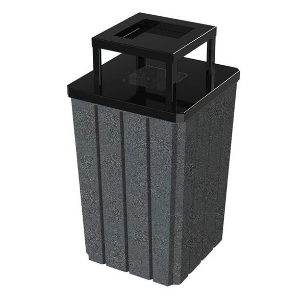 32 Gallon Pool Deck Trash Can Steel Ash-top & Liner