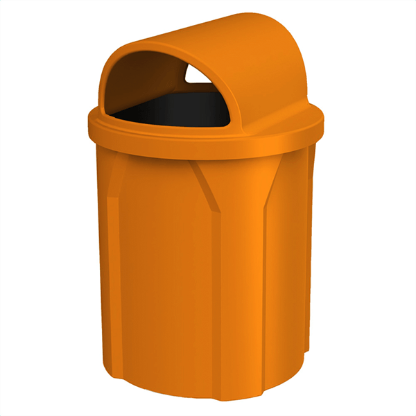 42 Gallon Pool Deck Trash Can with 2 Way Lid & Liner