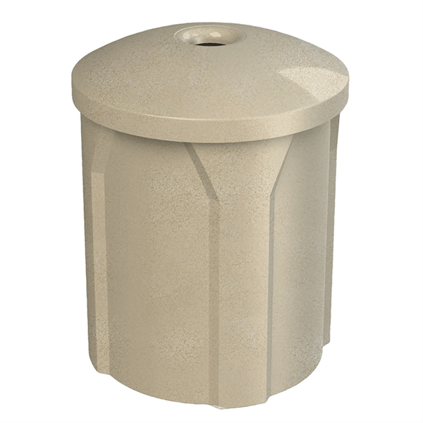 42 Gallon Pool Deck Trash Can with Mushroom Lid & Liner