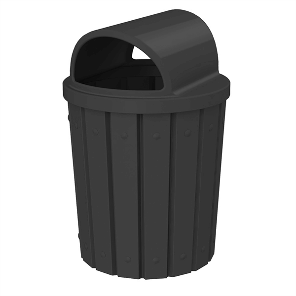 42 Gallon Pool Deck Trash Can with 2 Way Open Lid & Liner